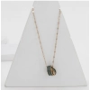 Dropship Women's Stainless Steel Green Ring Pendent Delicate Chain (Gold Plated)
