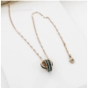 Dropship Women's Stainless Steel Green Ring Pendent Delicate Chain (Gold Plated)
