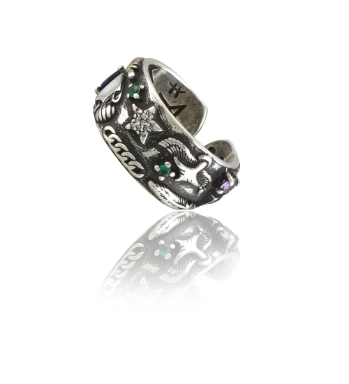 Stainless Steel Imported High-Quality Office Wear Freesize Ring (Silver Plated)