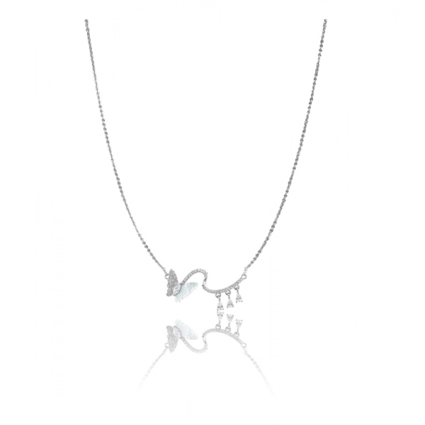 Dropship Women's Stainless Steel Imported Stanless Steel Pendent Chain (Silver Plated)