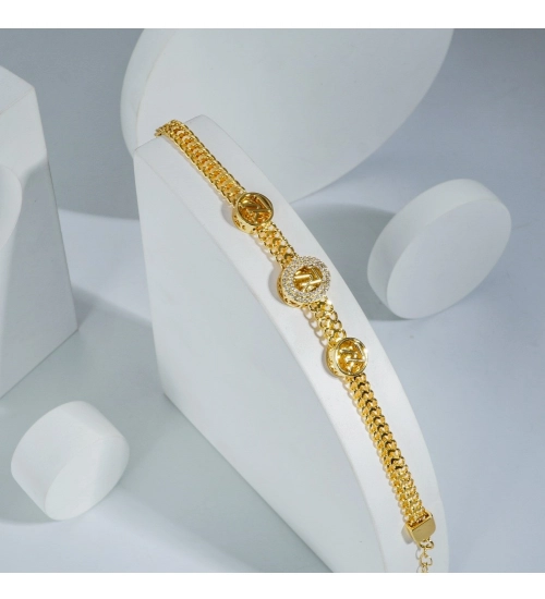 Stainless Steel Unisex Gold Freesize Stainless Steel Loose Bracelet (Gold Plated) Stainless Steel Unisex Gold Freesize Stainless Steel Loose Bracelet (Gold Plated)