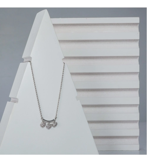 Women's Stainless Steel Imported Stanless Steel Heart Pendent Chain (Silver Plated)