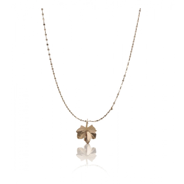 Dropship Women's Stainless Steel Leaf Pendent Delicate Chain (Gold Plated)