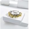 Dropship Stainless Steel Double Tone High-Quality Freesize Ring (Silver Plated)