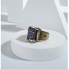 Dropship Stainless Steel German polish moon design Freesize ring (Gold Plated)