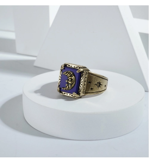 Stainless Steel German polish moon design Freesize ring (Gold Plated) Stainless Steel German polish moon design Freesize ring (Gold Plated)