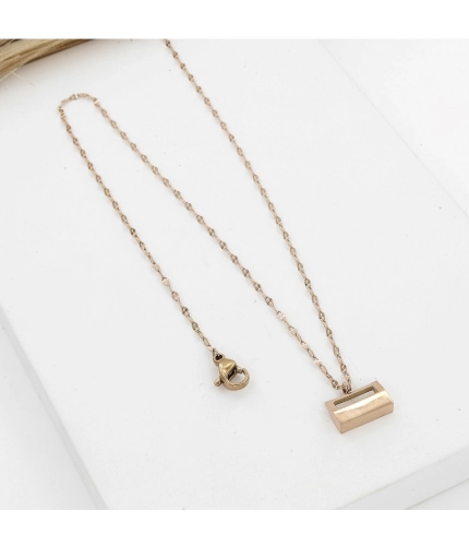 Women's Stainless Steel Mini Suitcase Pendent Delicate Chain (Gold Plated)