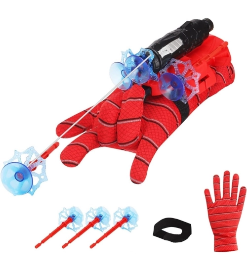 Rubber Spider Web Shooters Toy for Kids (Red)