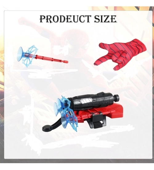 Rubber Spider Web Shooters Toy for Kids (Red)