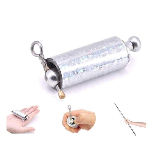 Metal Rod Magic Stick Silver Appearing Cane Metal Steel Stick (Silver)