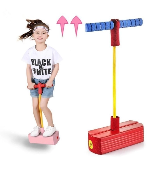 Rubber Kids Pogo Jumper Fun and Safe Pogo Stick for Toddlers Bouncing Toy for Ages 3 and up Holds up to 250lbs (Multicolor)