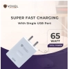 VOXEL 65 Watt Usb Fast Charger AB Plastic (White)