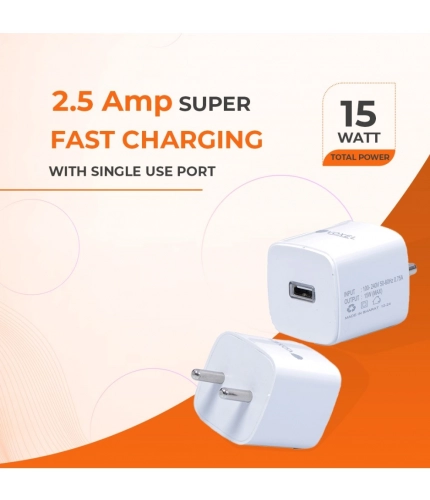 VOXEL 15 Watt Usb Charger AB Plastic (White)