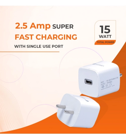 VOXEL 15 Watt Usb Charger AB Plastic (White)
