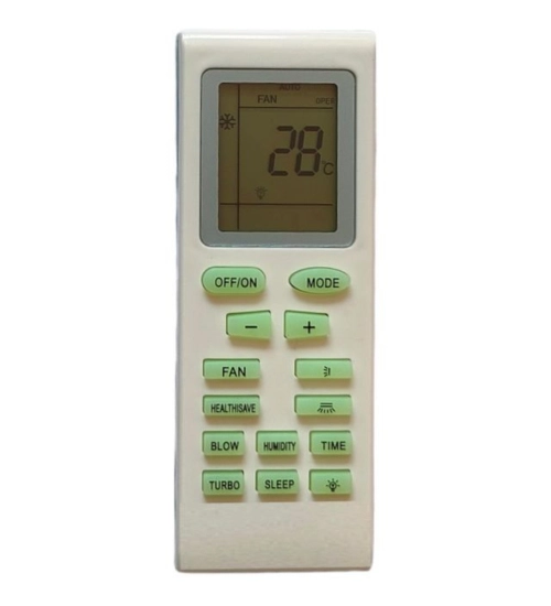 AC Remote No.18 No Backlight Onida AC Remote Control (White)