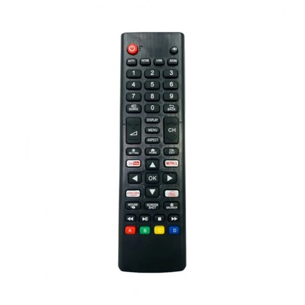 Dropship Smart TV Remote No.1209 Crown Smart TV LCD LED Remote Control (Black)