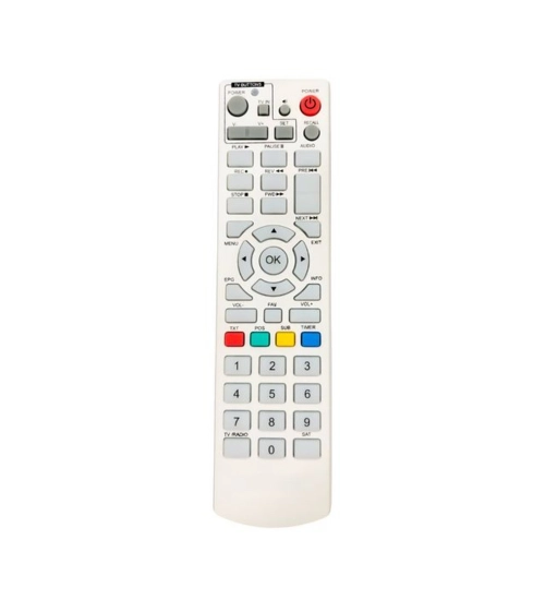 DTH Remote No.1202, Solid Free Dish DTH Remote (White)