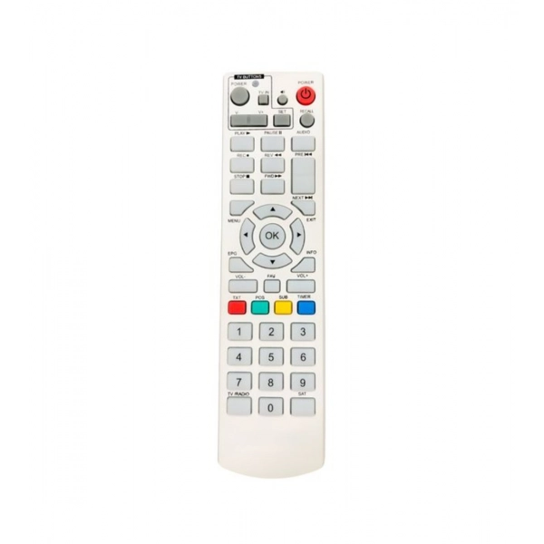 Dropship DTH Remote No.1202, Solid Free Dish DTH Remote (White)