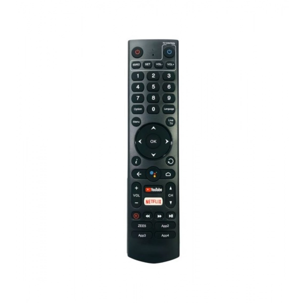 Dropship Smart TV Remote No.1194 with Voice Hathway Smart TV LCD LED Remote Control (Black)