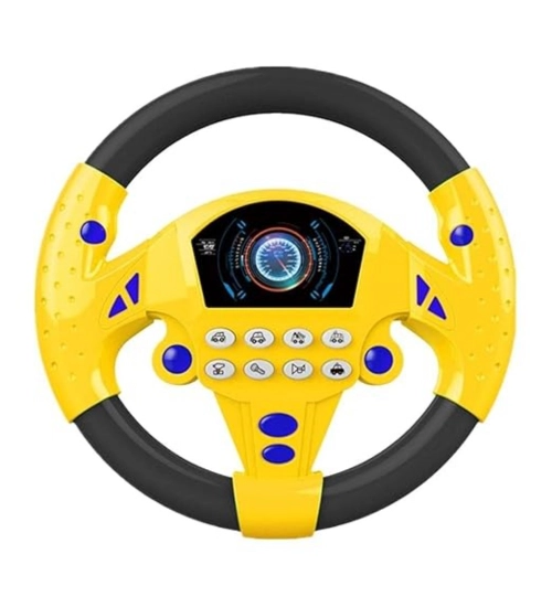 Plastic Steering Wheel Driving Controller Toy (Multicolor)
