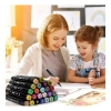 Dropship Plastic 24Pcs Colors Art Markers Sketch Pen Dual Tip Artist Art Marker (Multicolor )