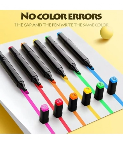 Plastic 24Pcs Colors Art Markers Sketch Pen Dual Tip Artist Art Marker (Multicolor )
