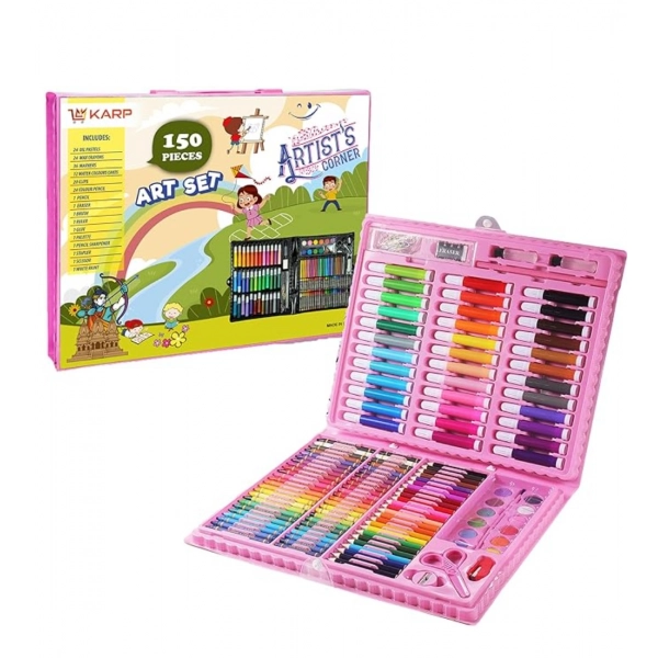 Dropship Plastic Deluxe Art Drawing Set For Kids Drawing And Painting 150Pcs Set (Multicolor)