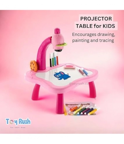 Plastic Drawing Projector Table For Kids (Multicolor )