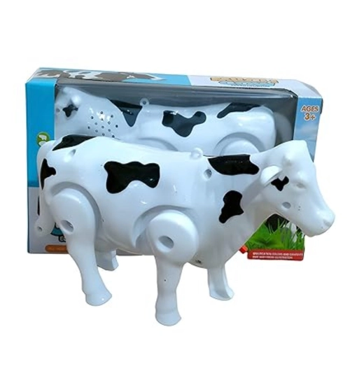 Plastic Electric Milk Cow Moving Legs And Shake Tail (Multicolor )