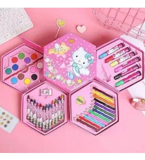 Plastic 46-Piece Art Set For Kids (Multicolor )