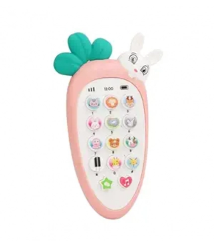 Plastic Rabit Mobile Phone Toy For Kids With Music And Light Early Educational Smart Phone (Multicolor )