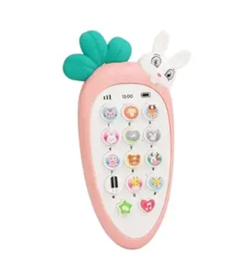 Plastic Rabit Mobile Phone Toy For Kids With Music And Light Early Educational Smart Phone (Multicolor )