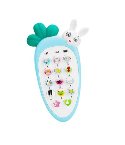 Plastic Rabit Mobile Phone Toy For Kids With Music And Light Early Educational Smart Phone (Multicolor )