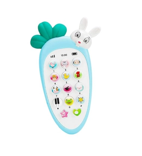 Plastic Rabit Mobile Phone Toy For Kids With Music And Light Early Educational Smart Phone (Multicolor )