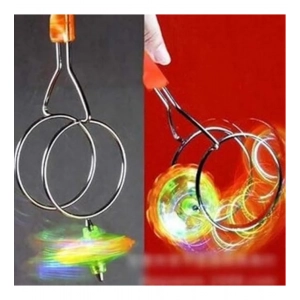 Generic Plastic Magnetic Gyro Weel With Flashing Toy (Multicolor )