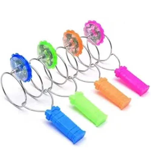Plastic Magnetic Gyro Weel With Flashing Toy (Multicolor )