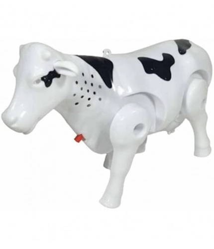 Plastic Electric Milk Cow Moving Legs And Shake Tail (Multicolor )