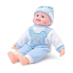 Plastic Happy Baby Laughing Musical Boy Doll With Touch Sensors - Sound Ideal Gift For Kids (Multicolor )