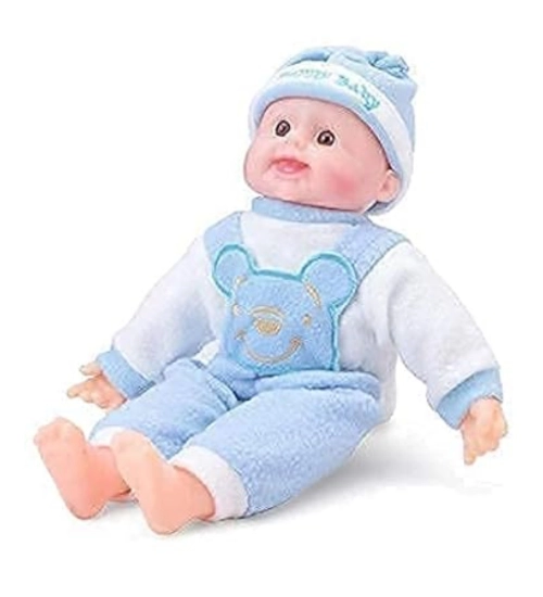 Plastic Happy Baby Laughing Musical Boy Doll With Touch Sensors - Sound Ideal Gift For Kids (Multicolor )