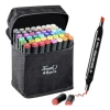Dropship Plastic 48Pcs Colors Art Markers Sketch Pen Dual Tip Artist Art Marker (Multicolor )