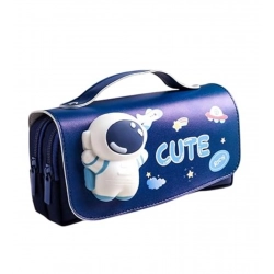 Polyester 3D Pencil Pouch Stationary Storage Box For Kids (Multicolor )