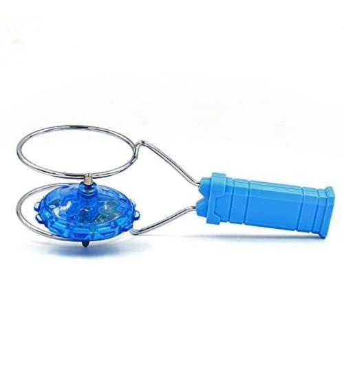Plastic Magnetic Gyro Weel With Flashing Toy (Multicolor )