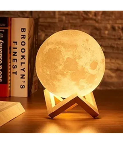 Plastic 3D Moon Night Lamp (Multicolor )