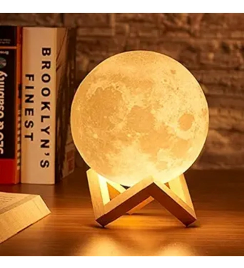 Plastic 3D Moon Night Lamp (Multicolor )