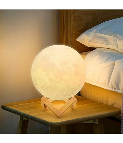 Plastic 3D Moon Night Lamp (Multicolor )