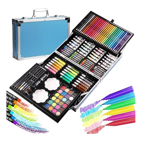 Dropship Plastic Deluxe Art Set Box 145Pcs (Multicolor)