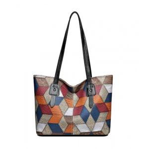 Generic Women's PU Leather Zipper ToteBag (Multicolor)