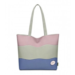 Women's Canvas Zipper ToteBag (Multicolor)