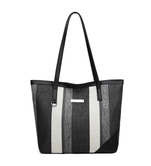 Women's Faux Leather Zipper ToteBag (Multicolor)