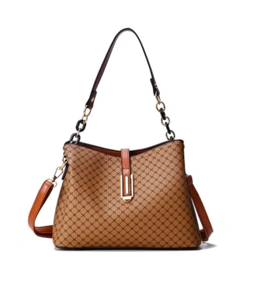 Women's Faux Leather Shoulder Zipper Handbag (Multicolor)